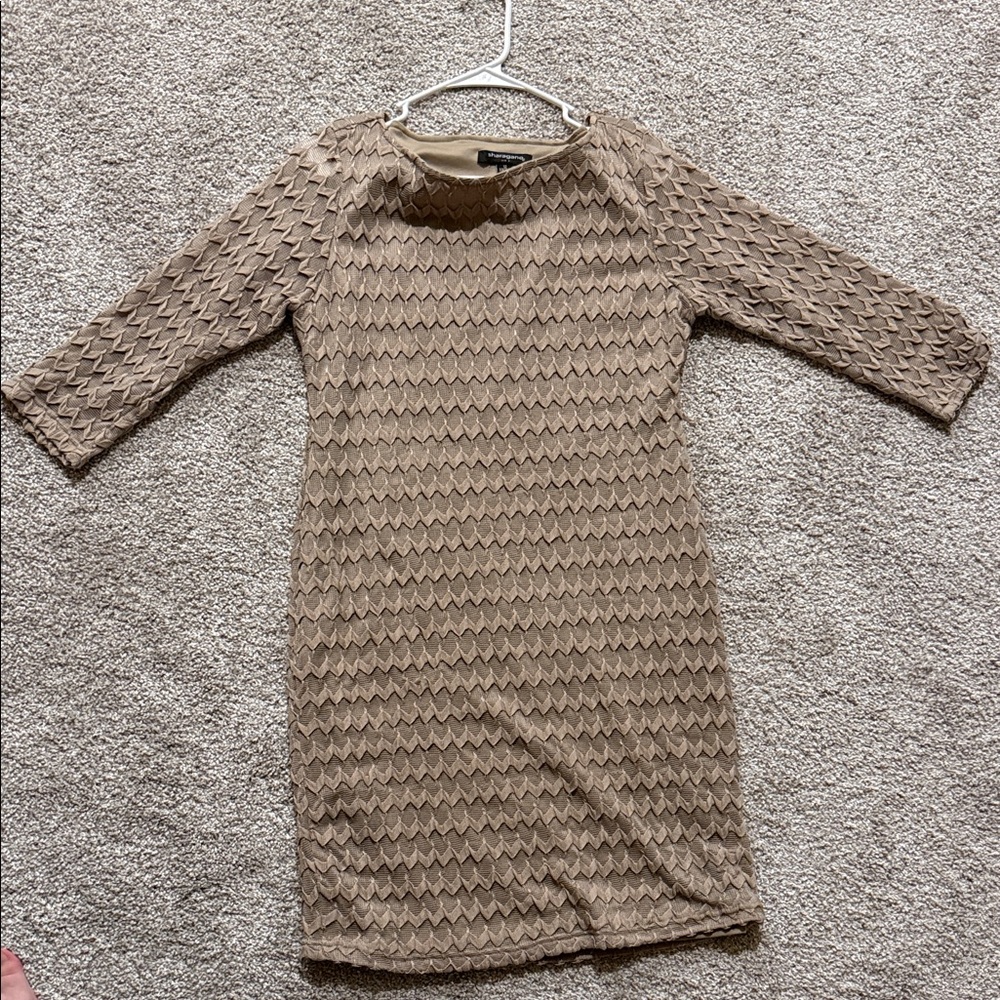 Sharagano Tan Textured Dress